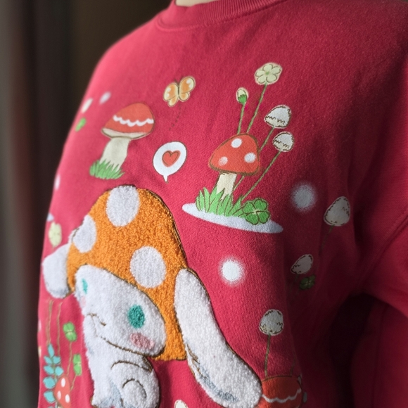 Adorable Sanrio Cinnamoroll Mushroom Graphic Crewneck Sweatshirt - Small - Picture 2 of 7